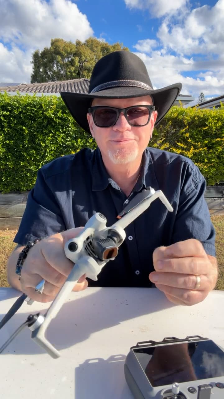 Dave Dwyer preparing a drone during a real behind-the-scenes production shoot