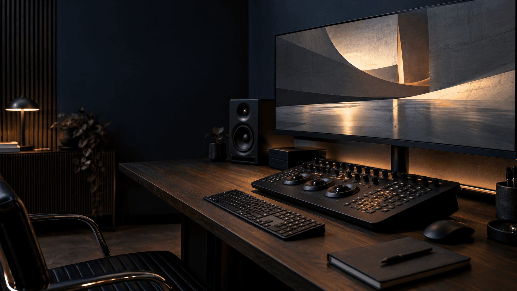 A professional people-free editing suite